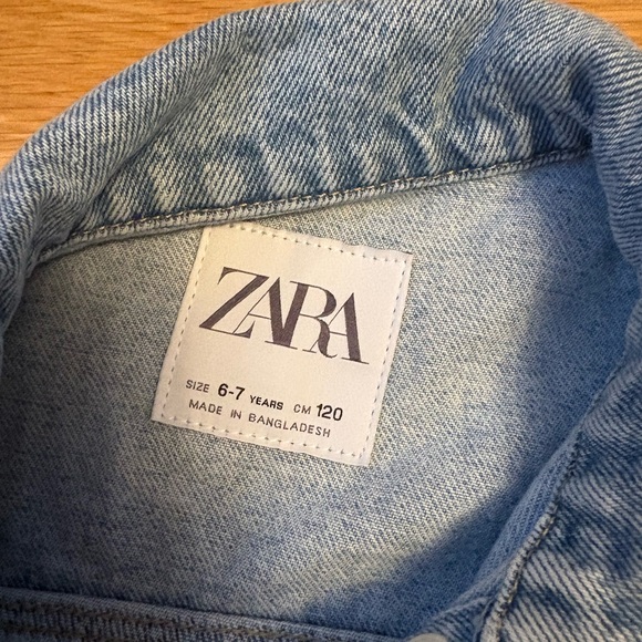 Zara Kids Light Wash Jean Jacket Size 6-7 - Picture 3 of 5